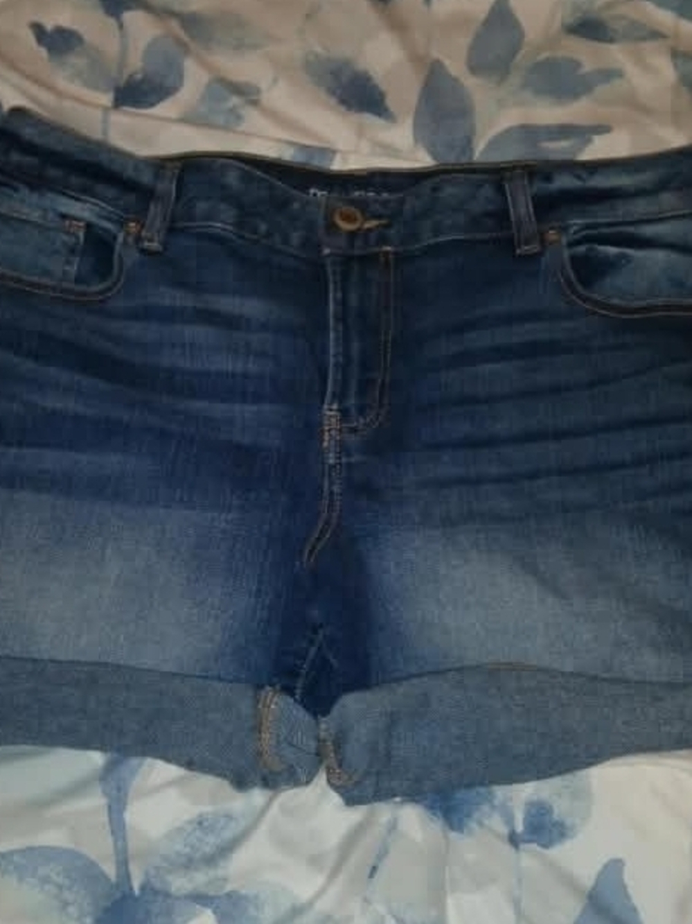 Maurices Light and Medium Blue Denim Shorts